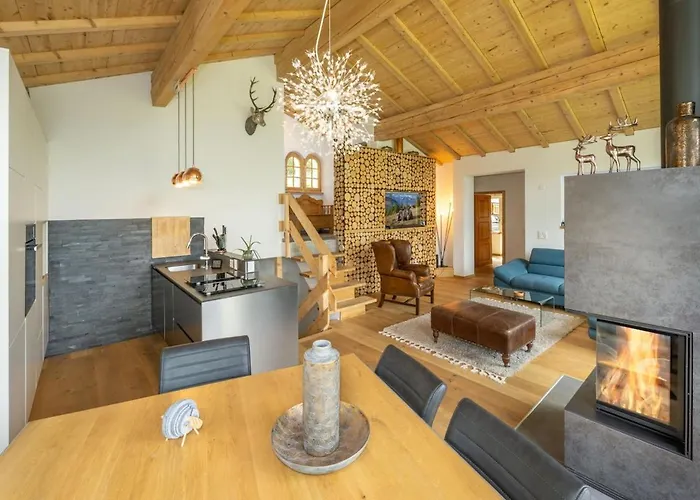 Luxury Panoramic View Fireplace Sauna Garden Dağ evi Grächen